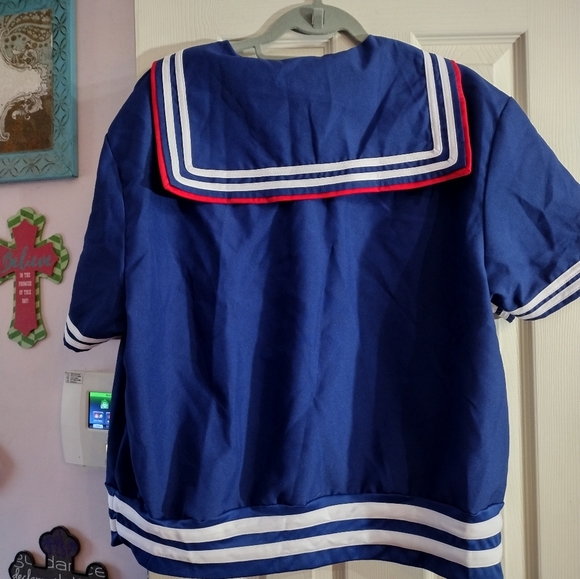 Costume stranger things ice cream shop Steve's jacket one size Blue color Top - Picture 5 of 8